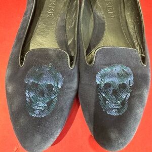 Alexander McQueen flats dark blue